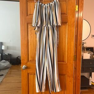 Striped jumpsuit